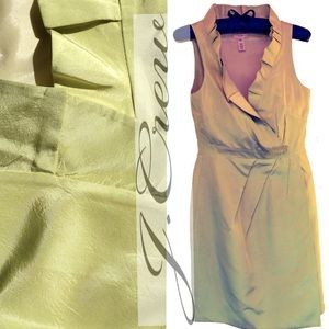 J.Crew Silk Cocktail BrushedLime Green Dress SZ 2P